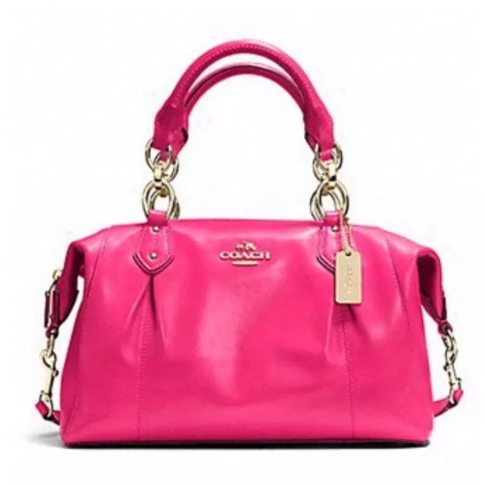 COACH Colette Leather Carryall Purse/Handbag Pink